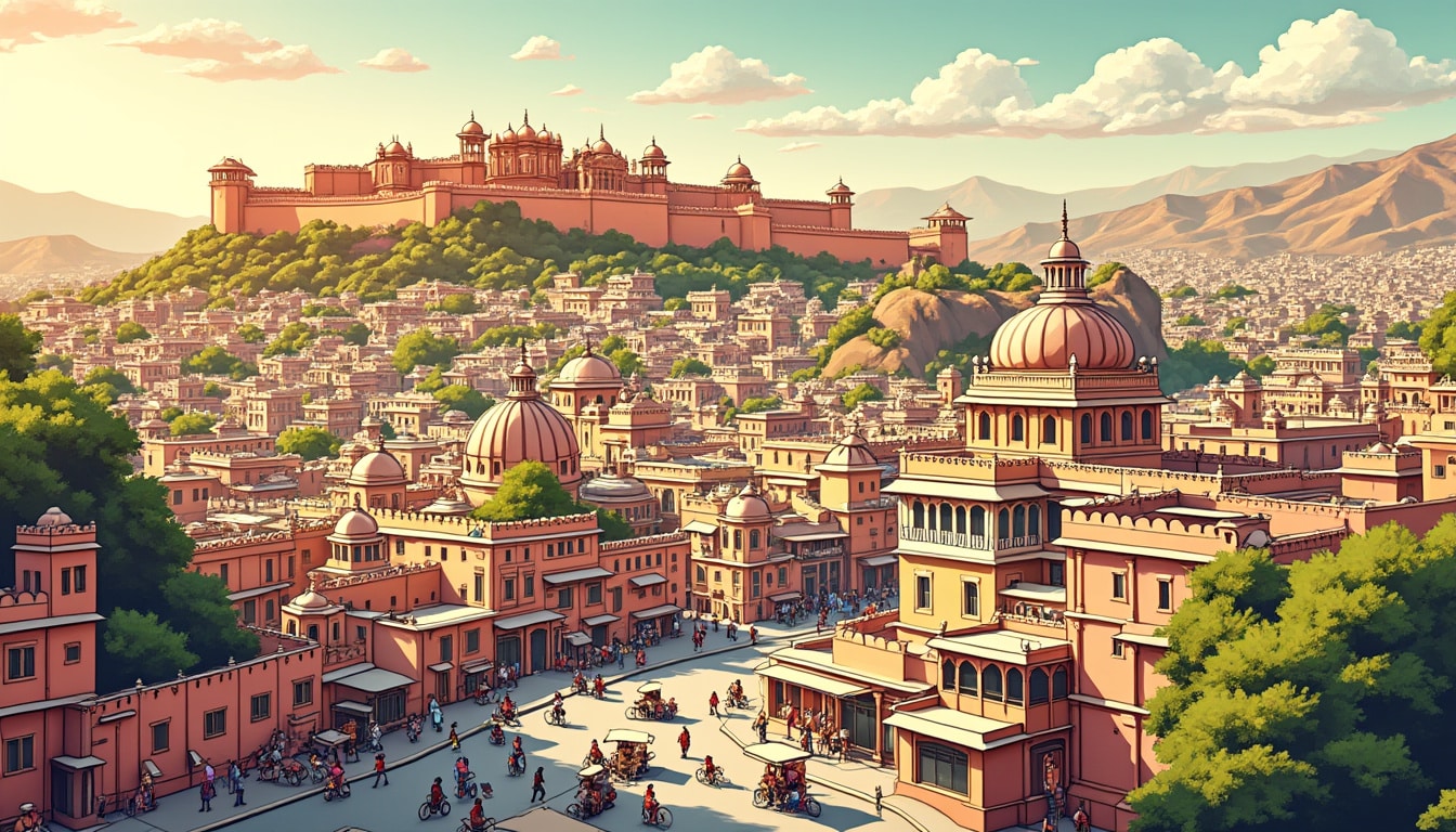 esplora la straordinaria architettura e le caratteristiche urbane vibranti di jaipur, la città rosa dell'india. scopri la sua ricca storia, la fusione unica di stili rajput e moghul, e i luoghi iconici come il hawa mahal e l'amber fort. immergiti nella cultura e nel patrimonio che definiscono questa città affascinante.