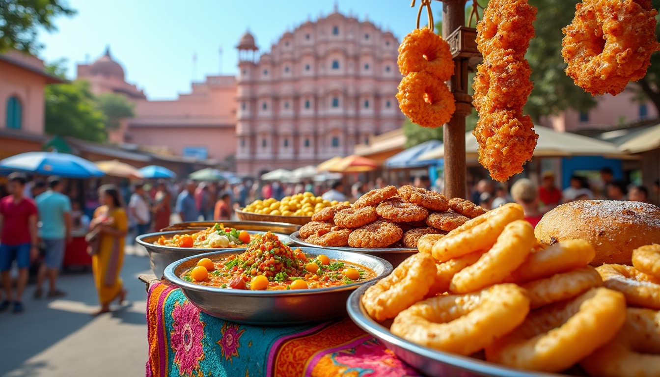 discover the vibrant culinary scene of jaipur, where traditional rajasthani dishes meet modern flavors. explore iconic street foods, royal delicacies, and local favorites that make this city's dining experience unforgettable.