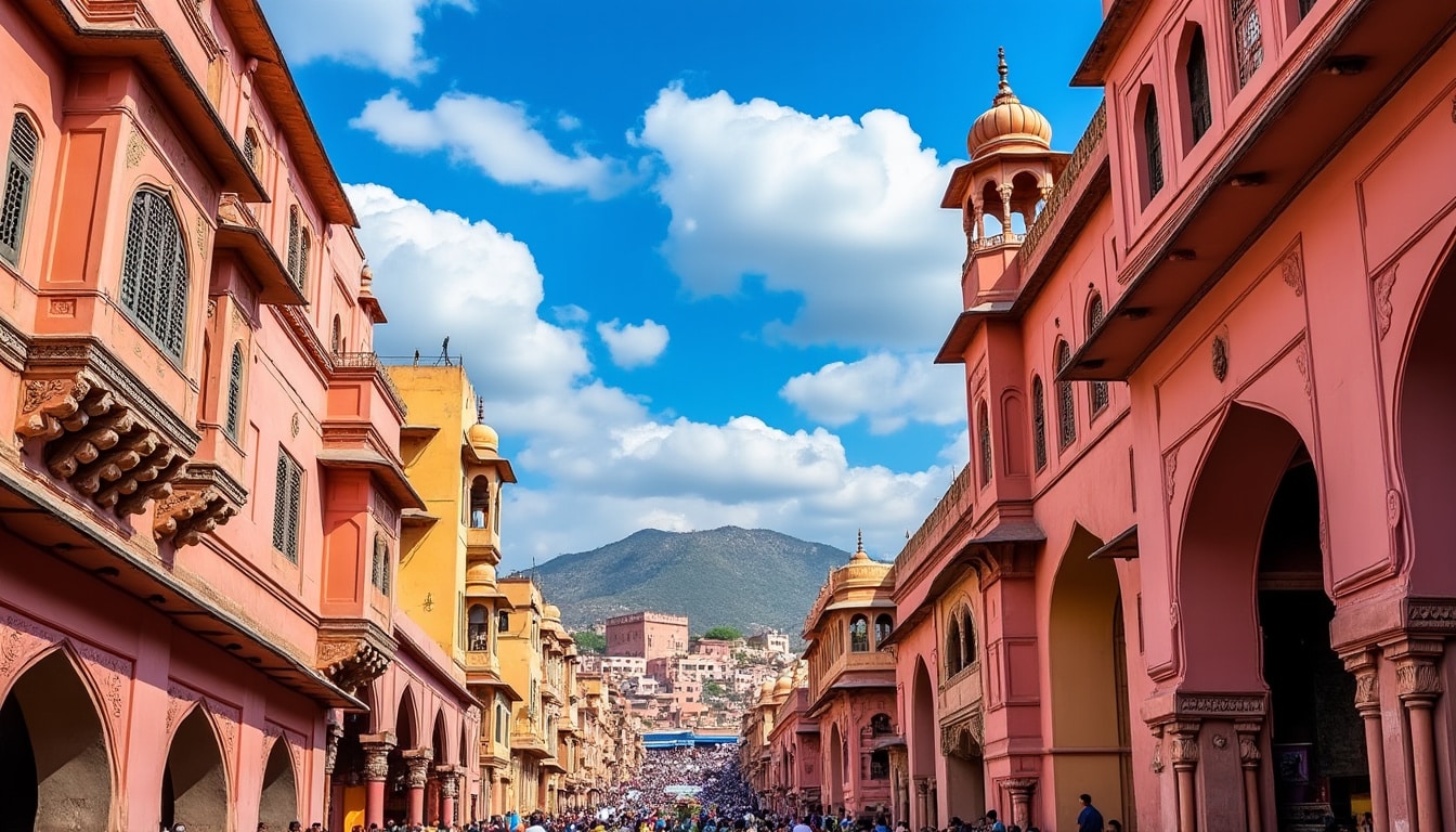 erkunden Sie die lebendigen Farben, verführerischen Düfte und reichen Texturen von Jaipur. entdecken Sie, wie diese beeindruckende Stadt die Sinne mit ihren geschäftigen Märkten, duftenden Gewürzen und majestätischen Architekturen verzaubert und ein unvergessliches Sinneserlebnis schafft.